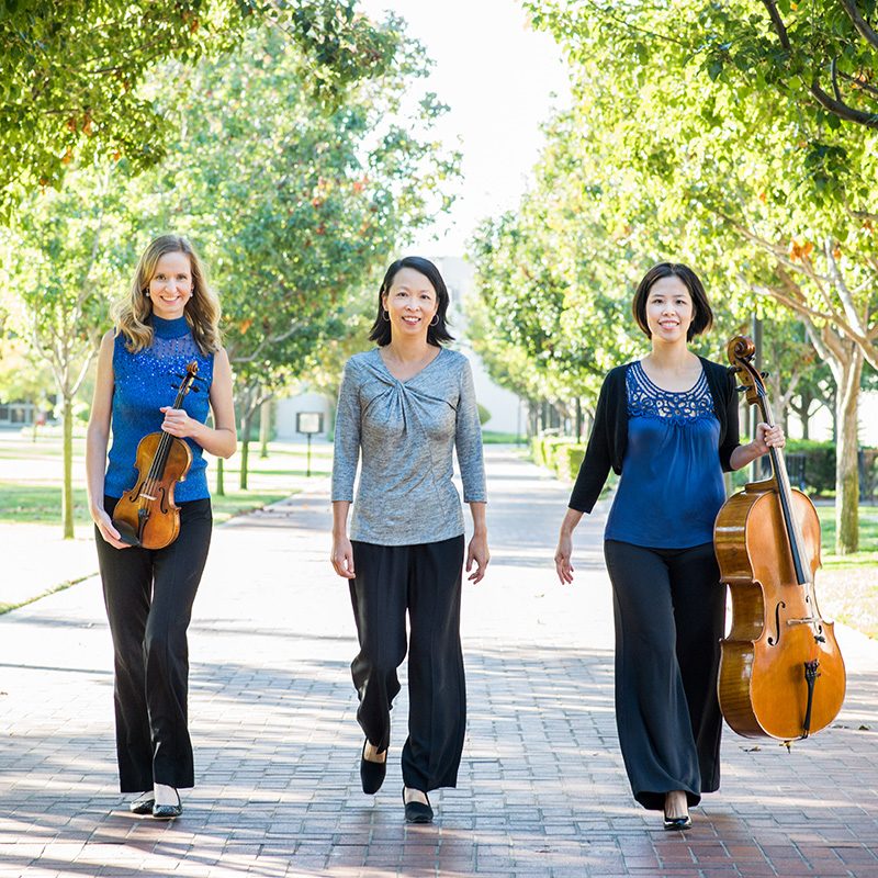 Trio 180 consists of Vicky Wang (cello), Sonia Leong (piano) and Ann Miller (violin).